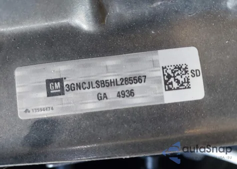 2017 Chevrolet Trax Lt из США, поврежденный, VIN 3GNCJLSB5HL285567